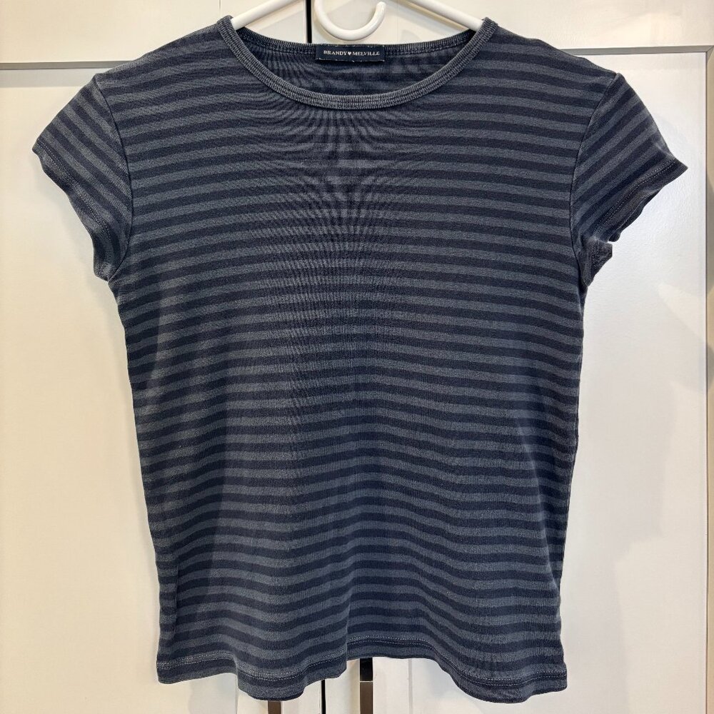 Brandy Melville Striped Short Sleeve Top